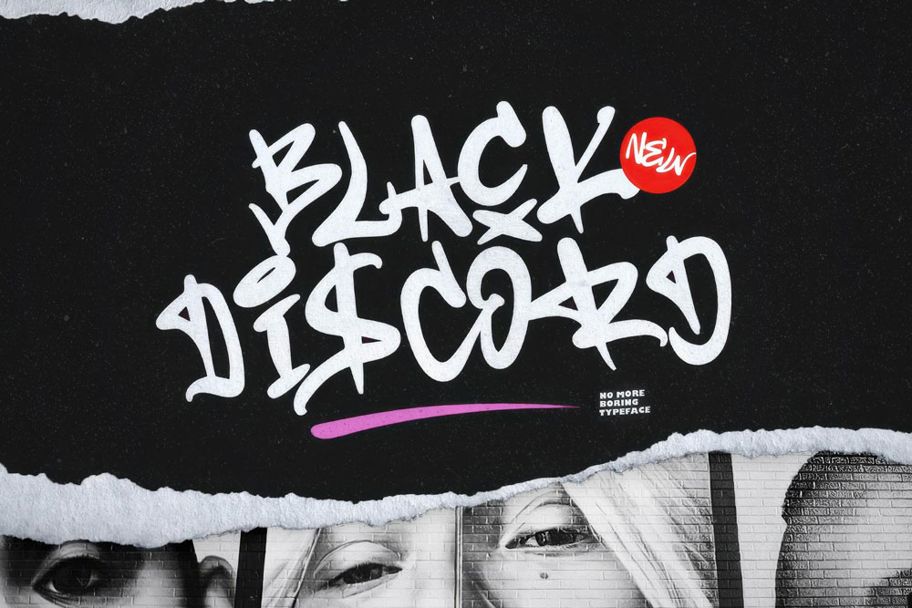 Free Black Discord Graffiti Font
