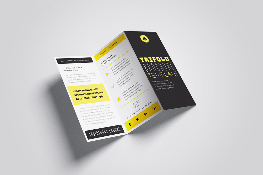 Free Trifold Brochure Mockup