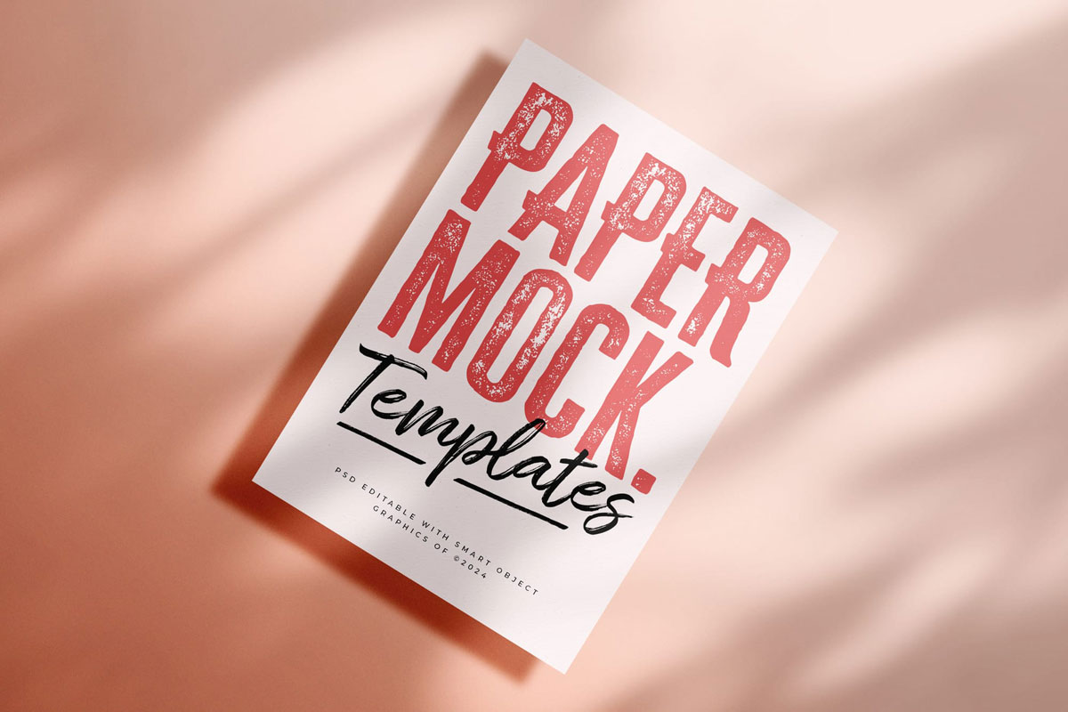 Free Pink Branding Paper Mockup
