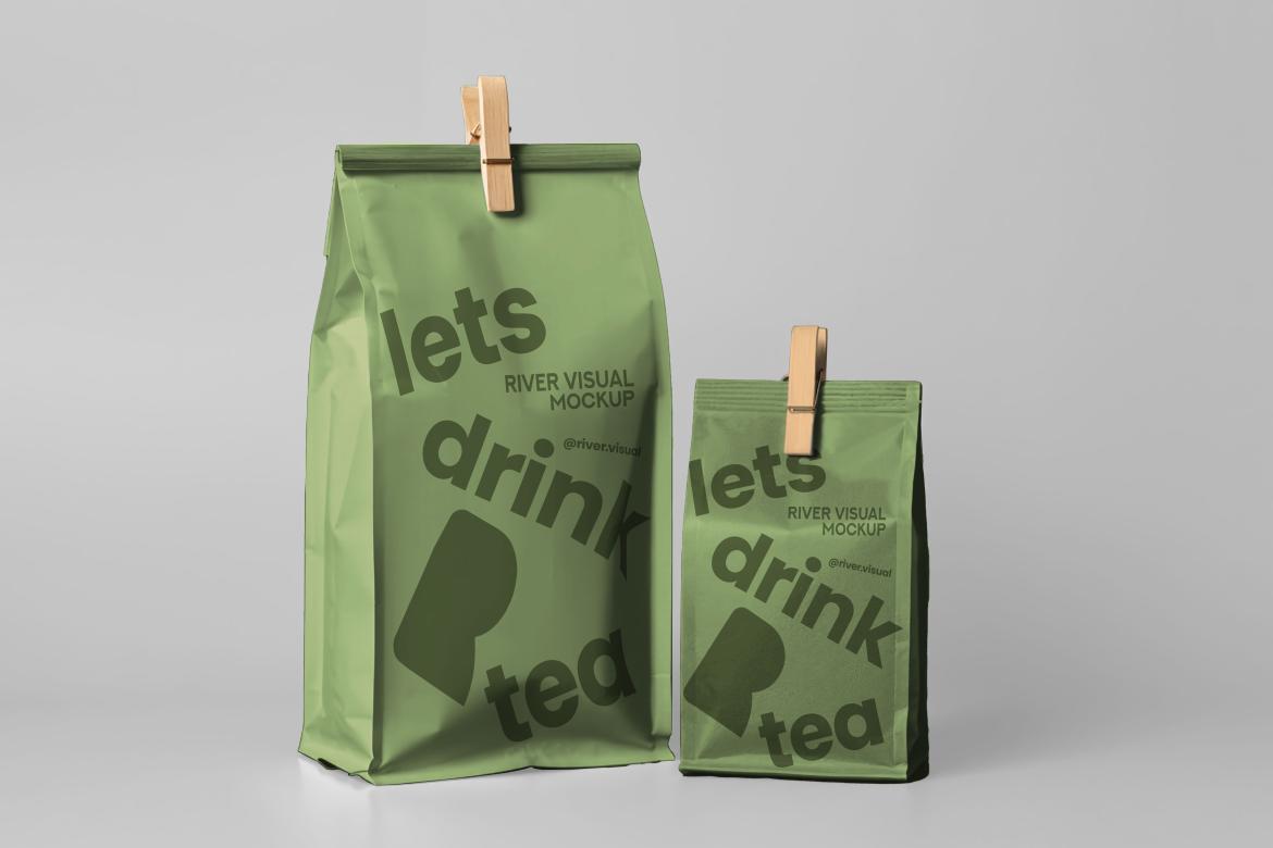 Free Tea Pouch Mockup