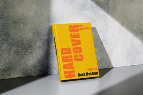 Free Standing Hard Cover Book Mockup | Mockuptree