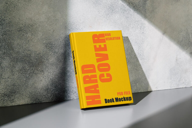 Free Standing Hard Cover Book Mockup | Mockuptree