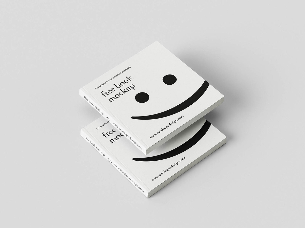 Free Minimal Square Book Mockup