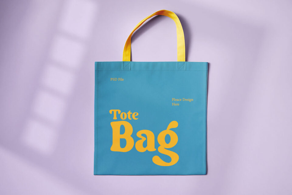 Smart Design Presentation Folder Free Front Tote Bag Mockup | Mockuptree