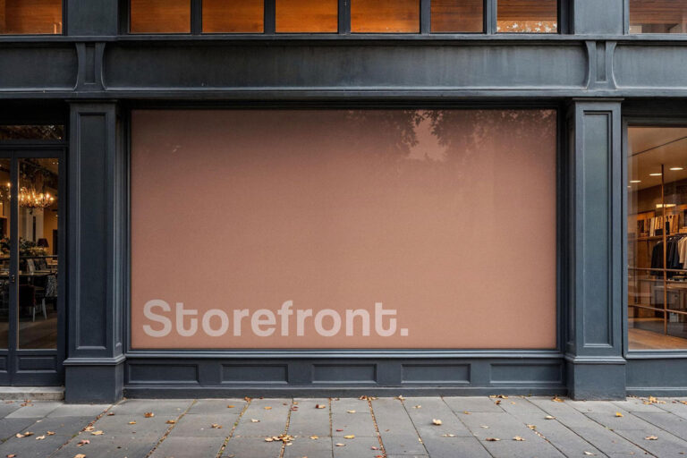 Window Banner Pattern Free Window Banner Storefront Mockup | Mockuptree