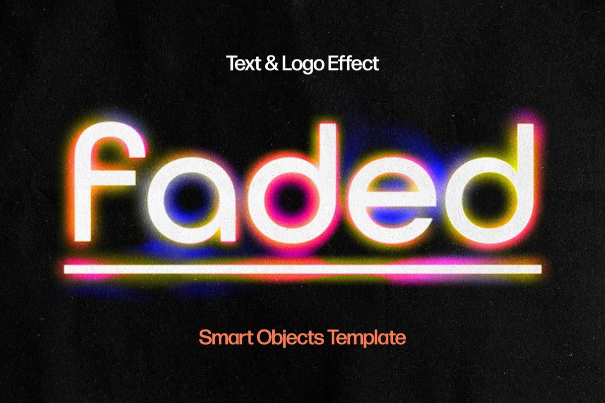 Free Acid Neon Blur Text Effect