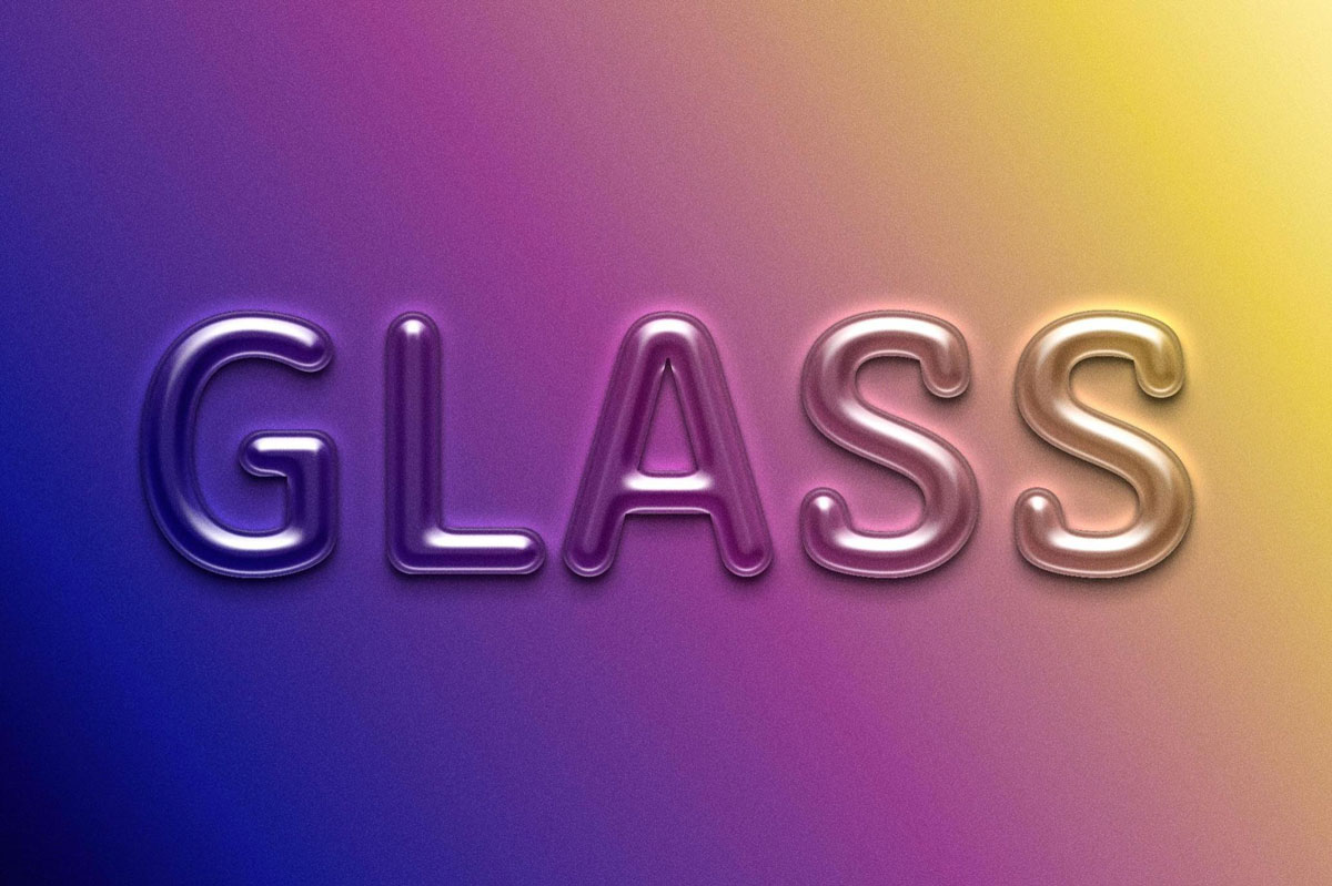 Free Glossy Plastic Text Effect