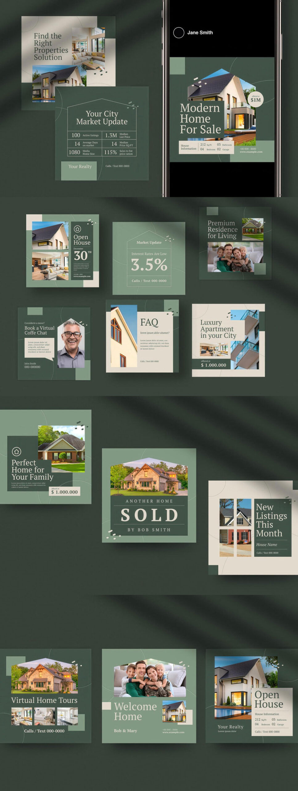 Free Realtor Instagram Post Templates Free Realtor Instagram Post Templates