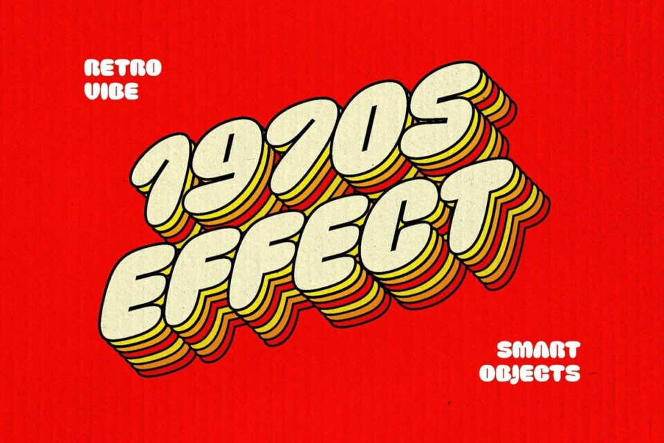 Free 70s Retro Vibe Text Effect | Mockuptree