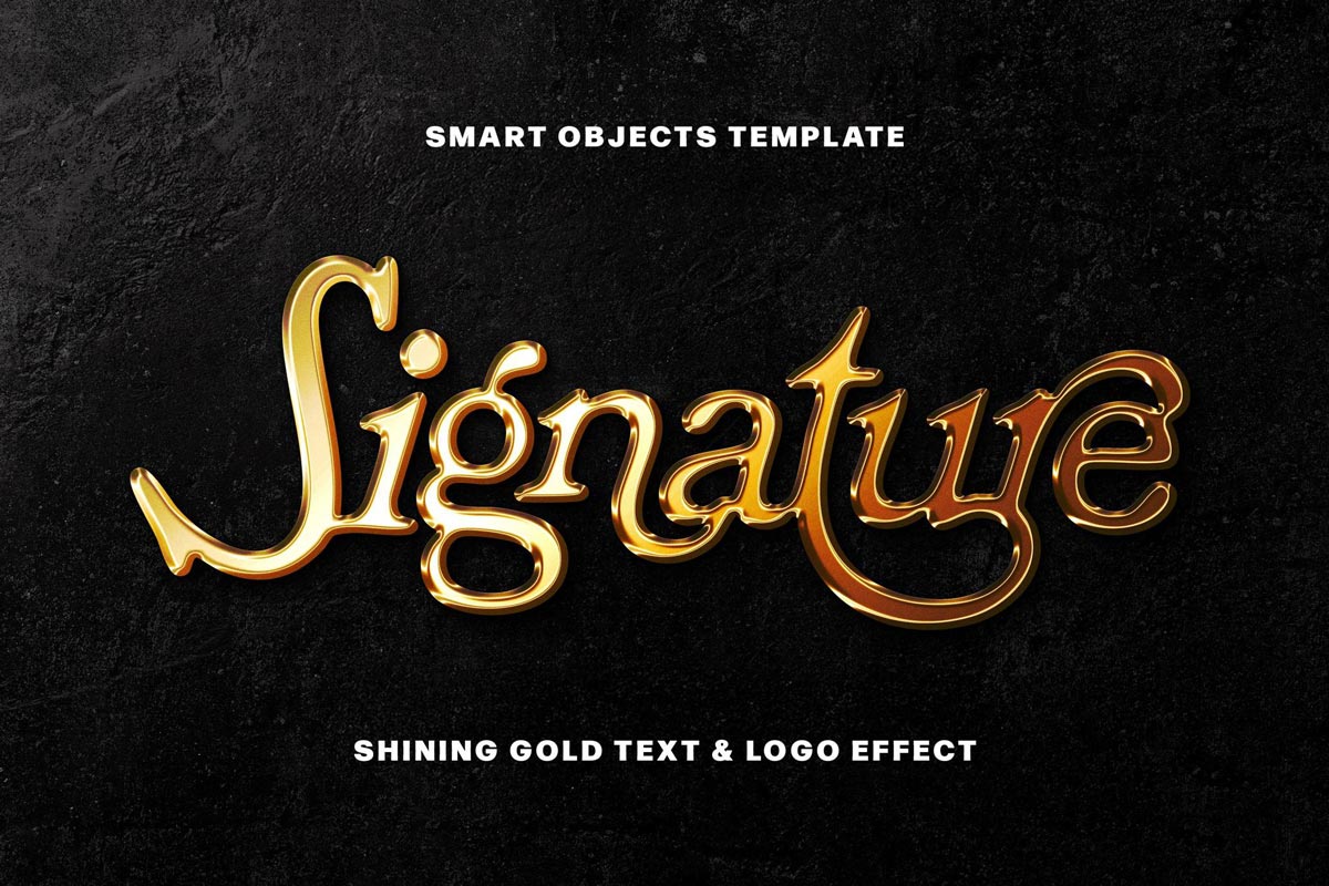 Free Shining Gold Text Effect