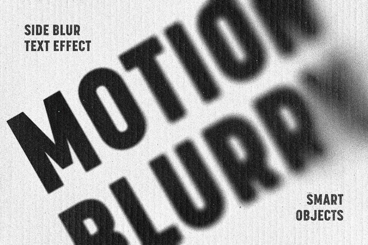 Free Side Blur Paper Text Effect