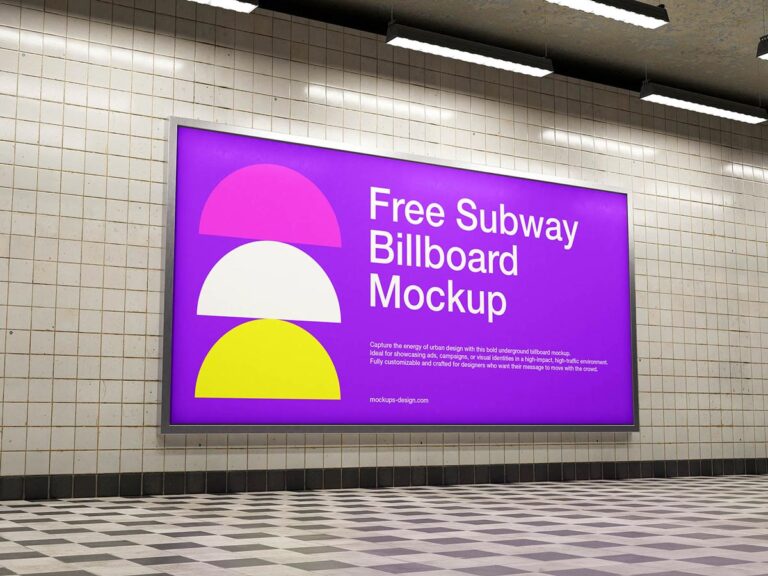 Free Urban Subway Billboard Mockup | Mockuptree