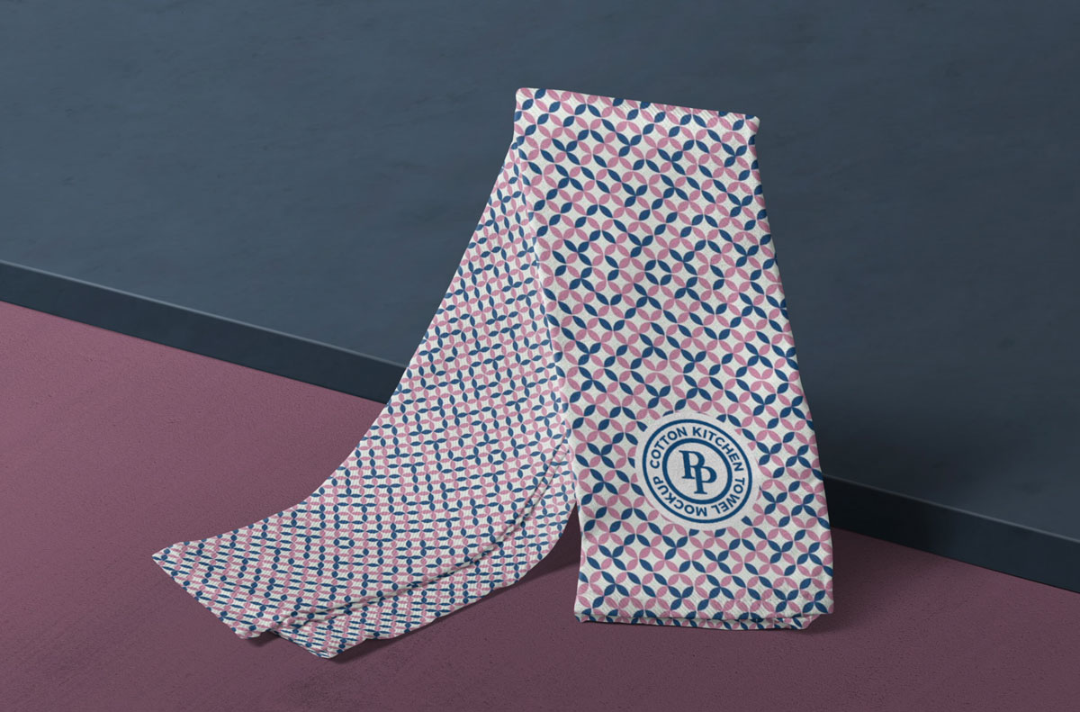 Free Cotton Kitchen Towel Mockup