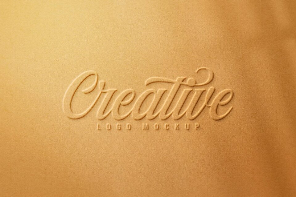 Free Embossed Logo Mockups | Mockuptree