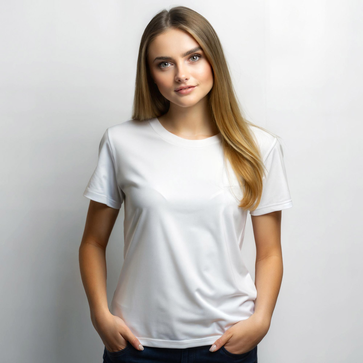 Free Woman T-shirt Mockup PSD Free Woman T-shirt Mockup PSD