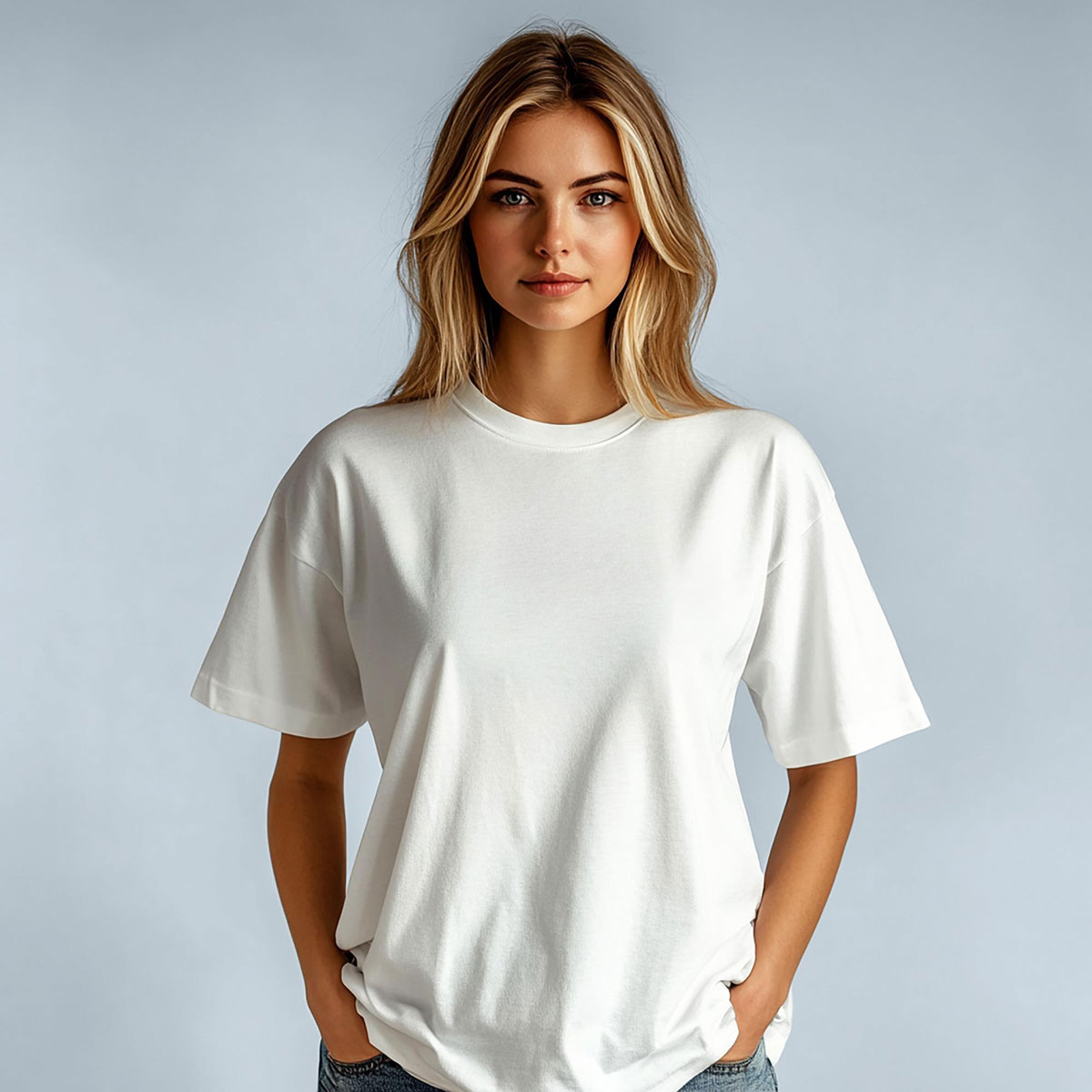 Free Female Wearing T-Shirt Mockup Free Female Wearing T-Shirt Mockup