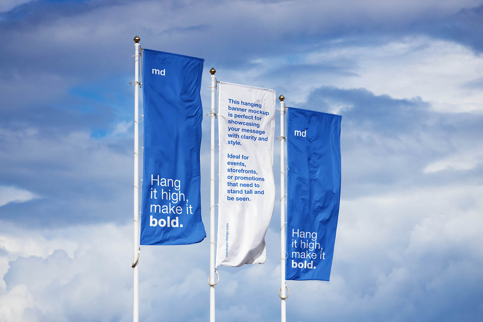 Free Outdoor Flag Mockup