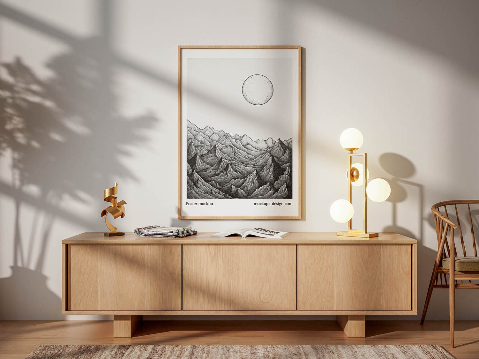 Free Framed Poster Mockup PSD | Mockuptree