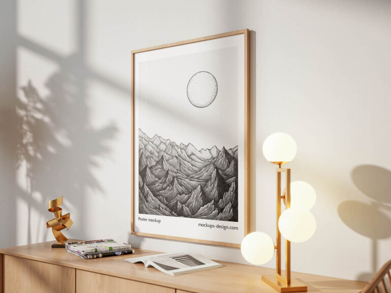 Free Framed Poster Mockup PSD | Mockuptree