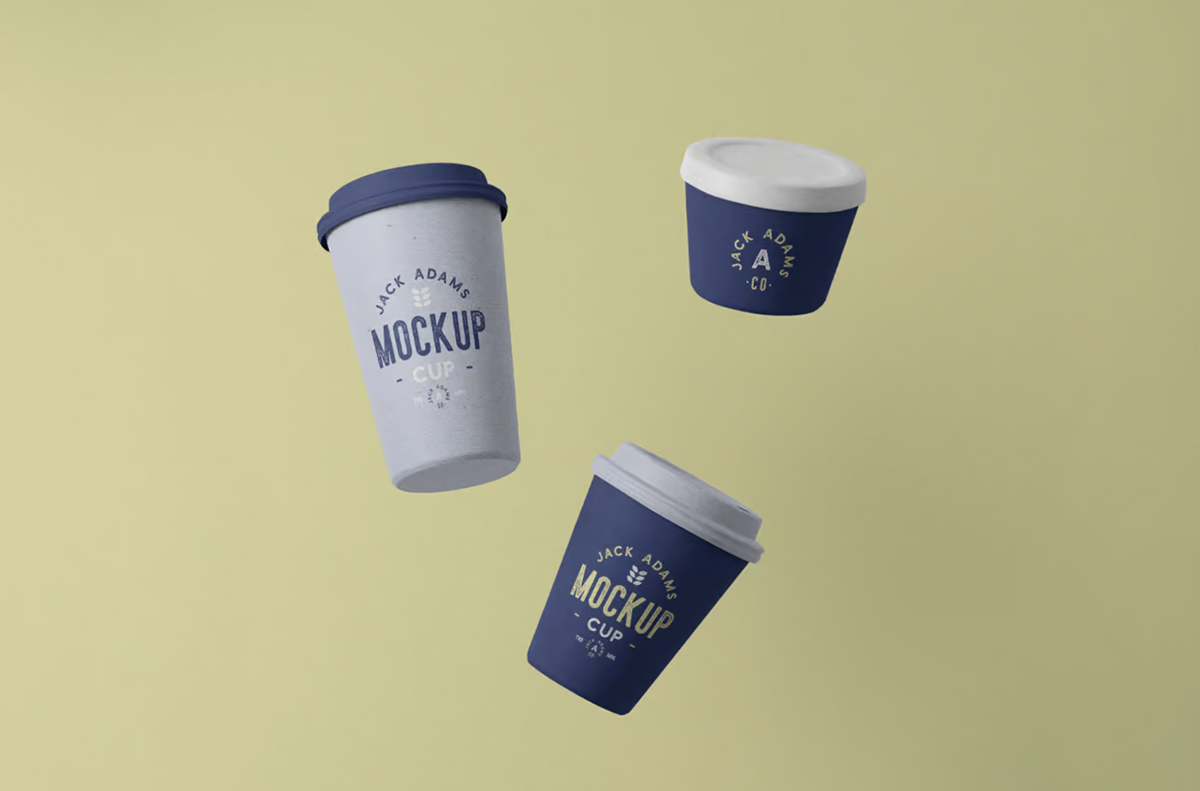 Free Three Cup Mockups