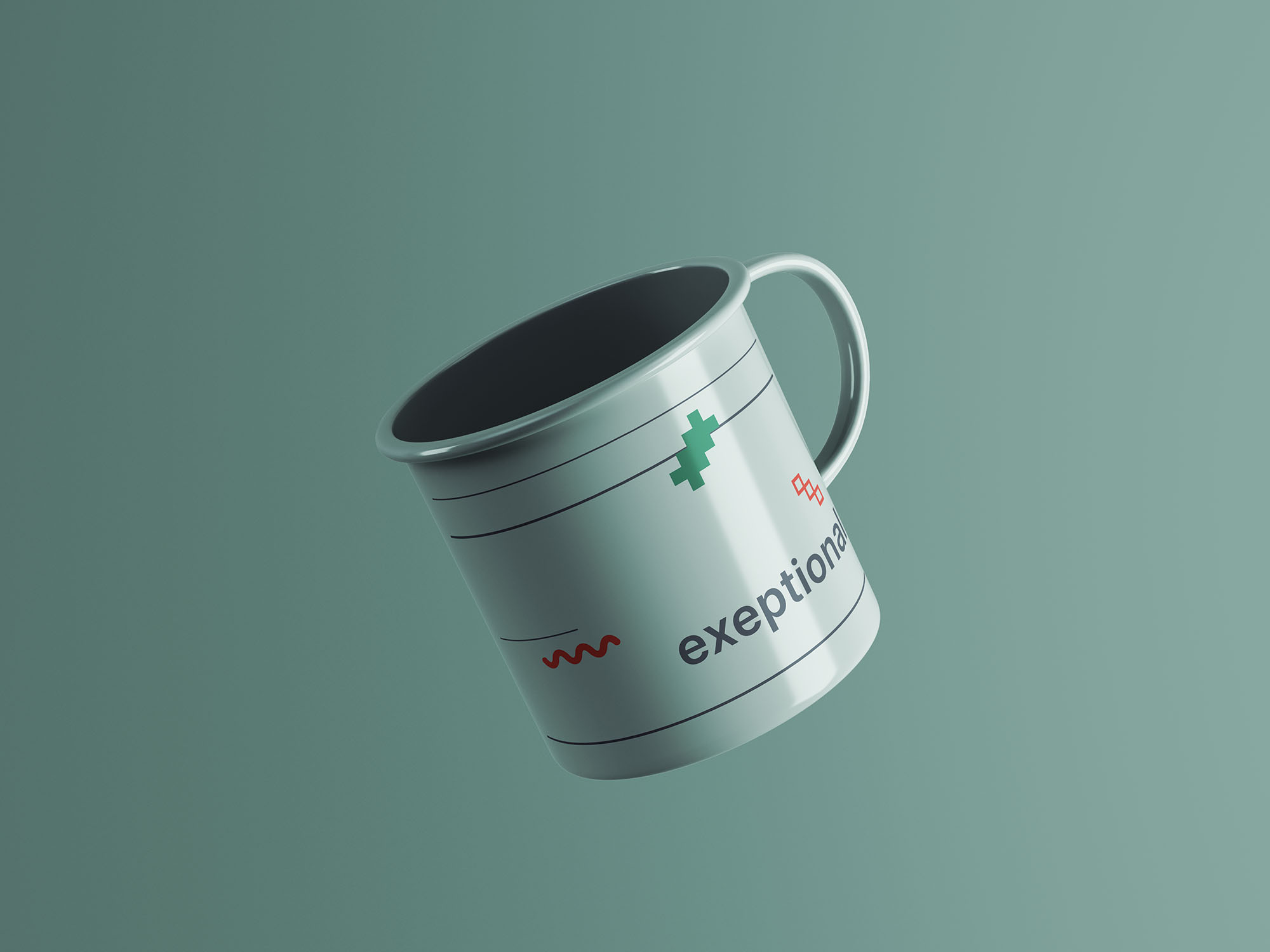 Free Enamel Mug Mockup