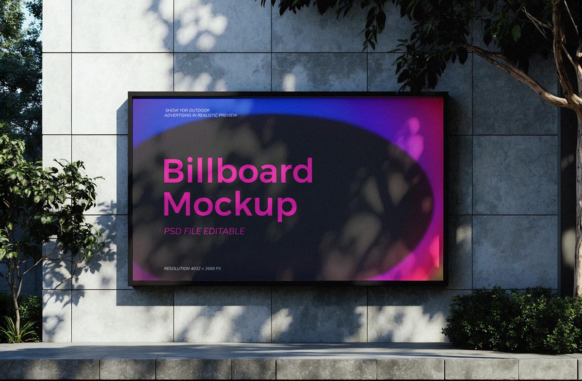 Free Outdoor Billboard Mockup Free Outdoor Billboard Mockup