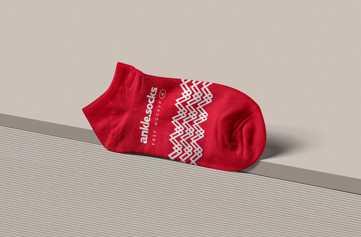 Free Ankle Socks Mockup