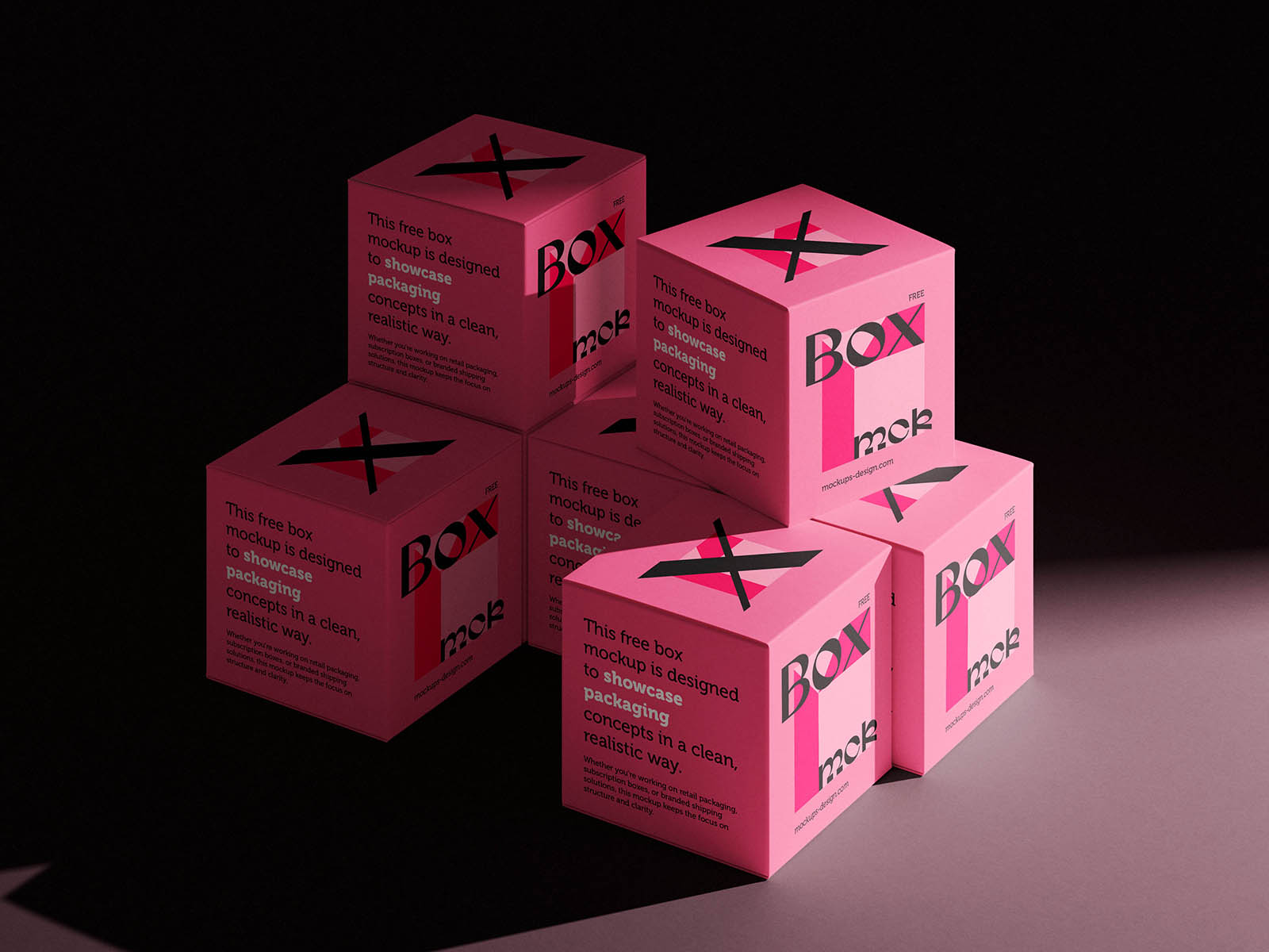 Free Clean Stacked Box Mockup Free Clean Stacked Box Mockup