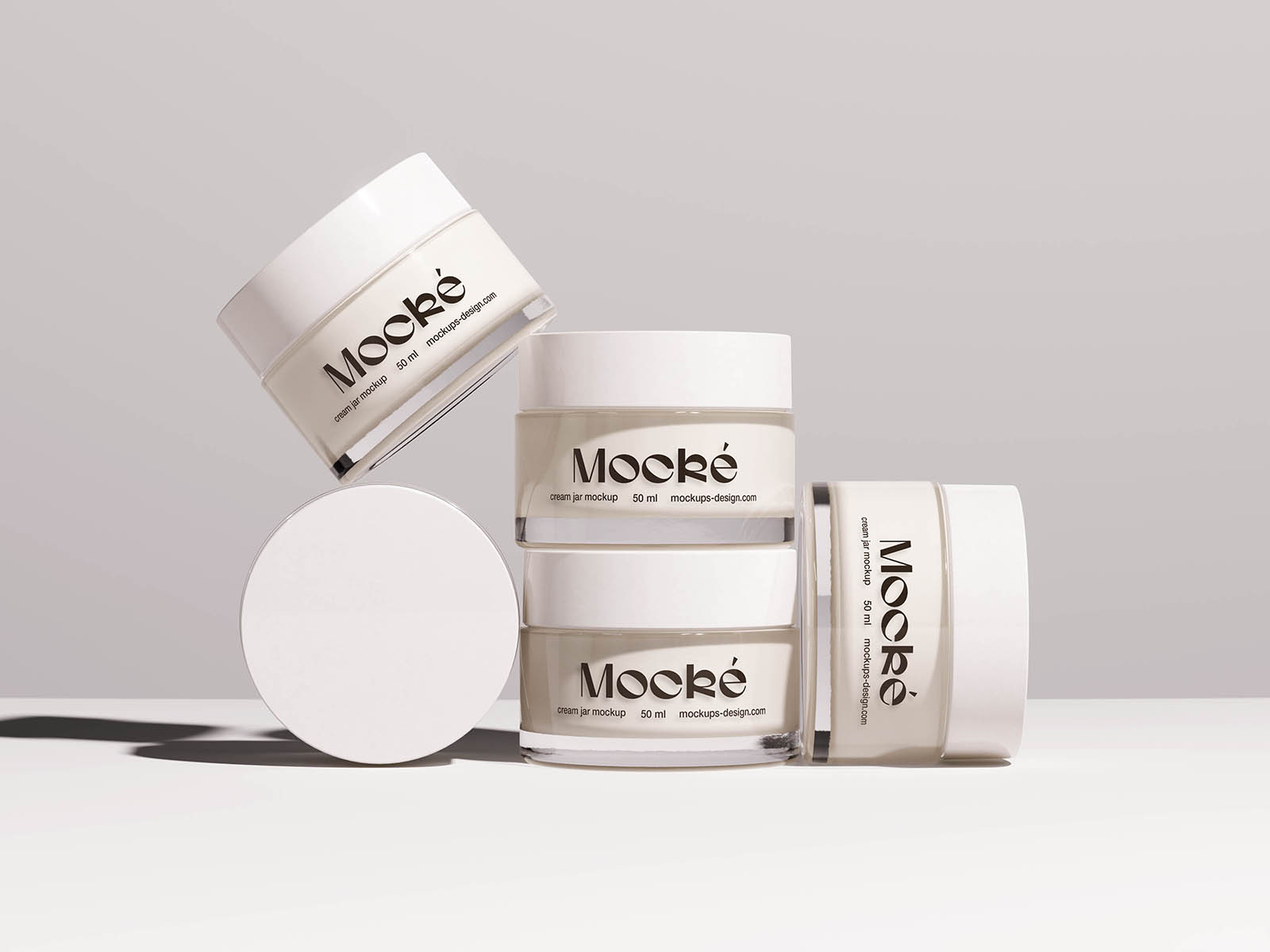 Free Cosmetic jar mockups