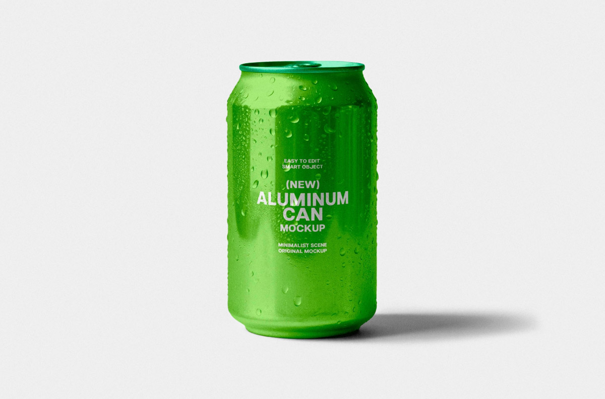 Free Aluminum Can Mockup Free Aluminum Can Mockup