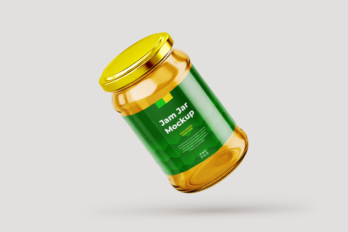 Free Honey Jam Jar Mockup