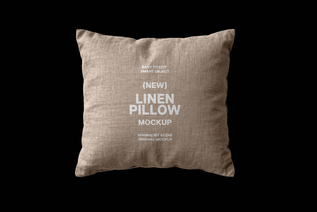 Free Linen Pillow Mockup
