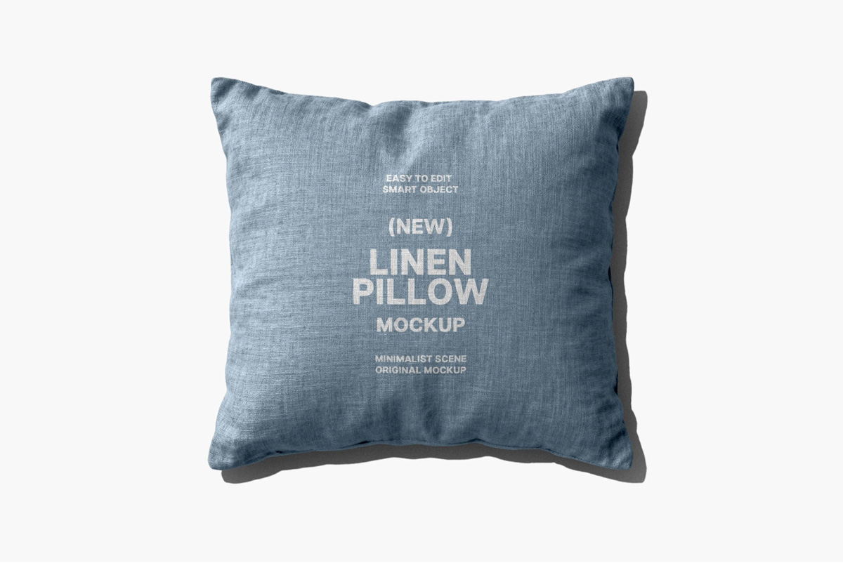 Free Linen Pillow Mockup