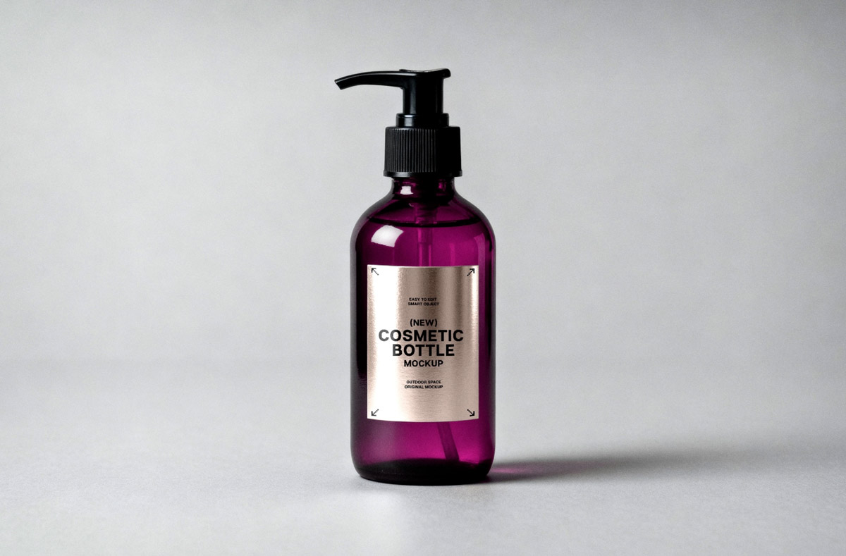 Free Liquid Soap Bottle Mockup