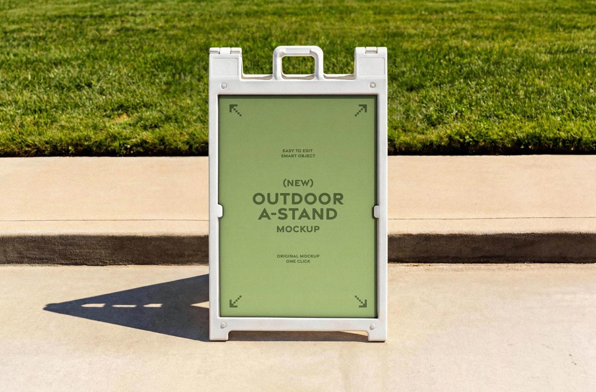 Free Outdoor A-Stand Mockup Free Outdoor A-Stand Mockup