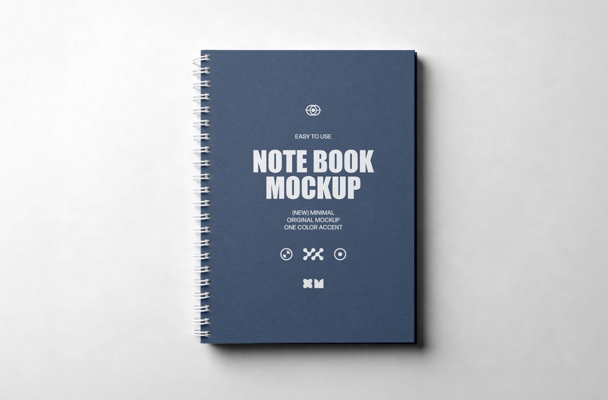 Free Ring-Bound Notebook Mockup Free Ring-Bound Notebook Mockup