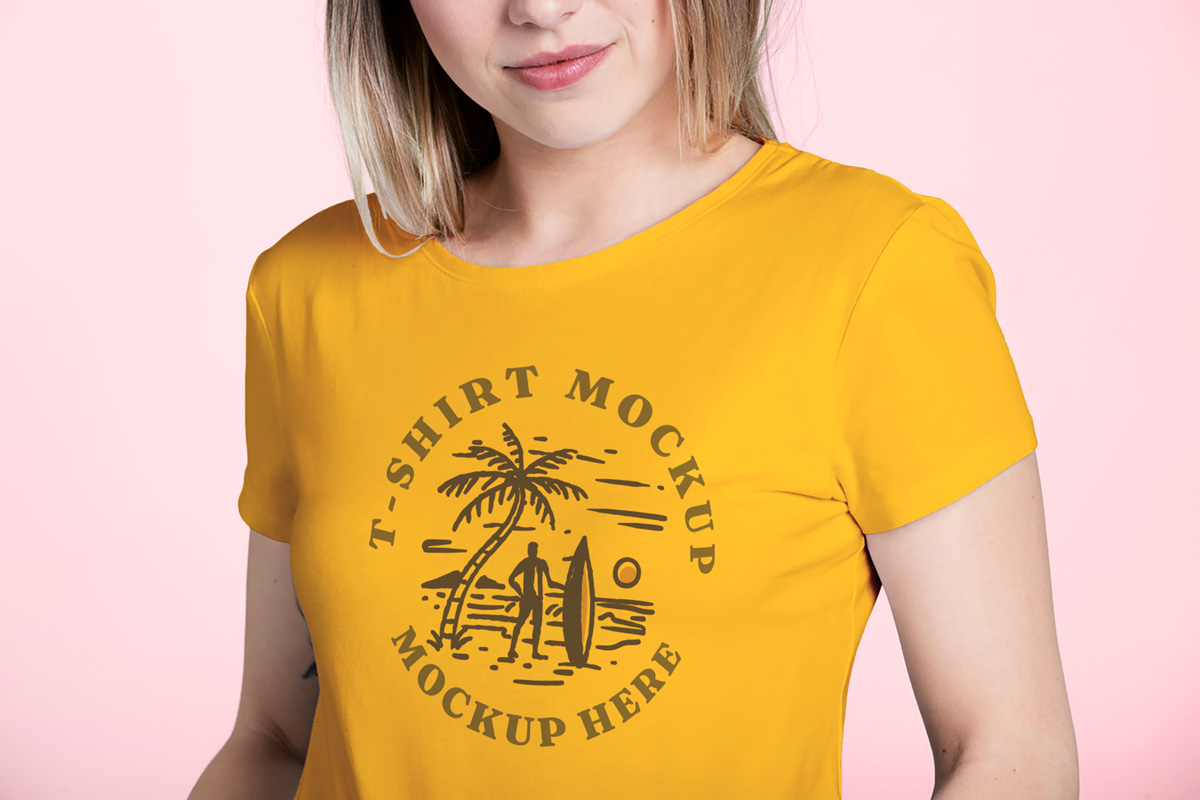Free Studio T-shirt Mockup Free Studio T-shirt Mockup