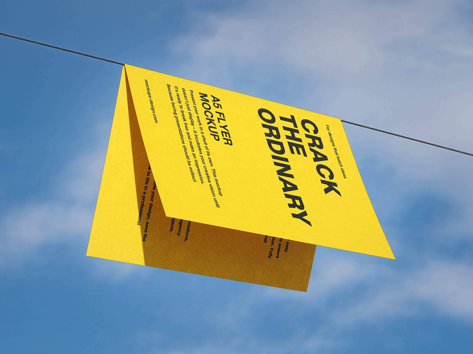Free Outdoor A5 Folded Flyer Mockup Free Outdoor A5 Folded Flyer Mockup
