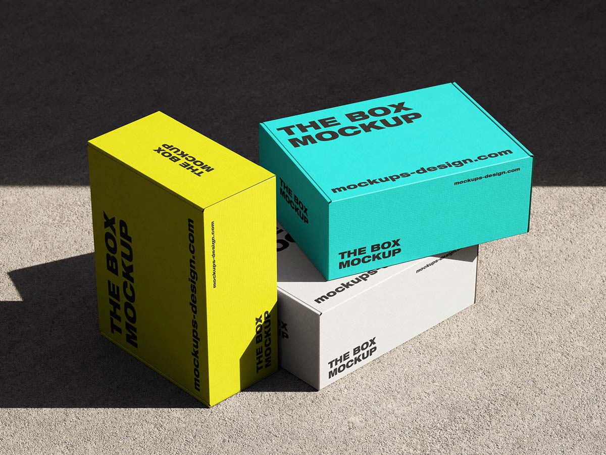 Free Cardboard Mailer Box Mockup Free Cardboard Mailer Box Mockup