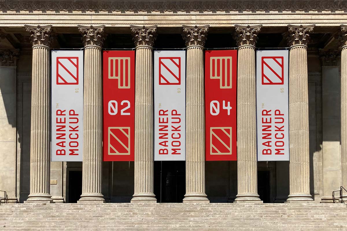 Free Hanging Banner Mockup