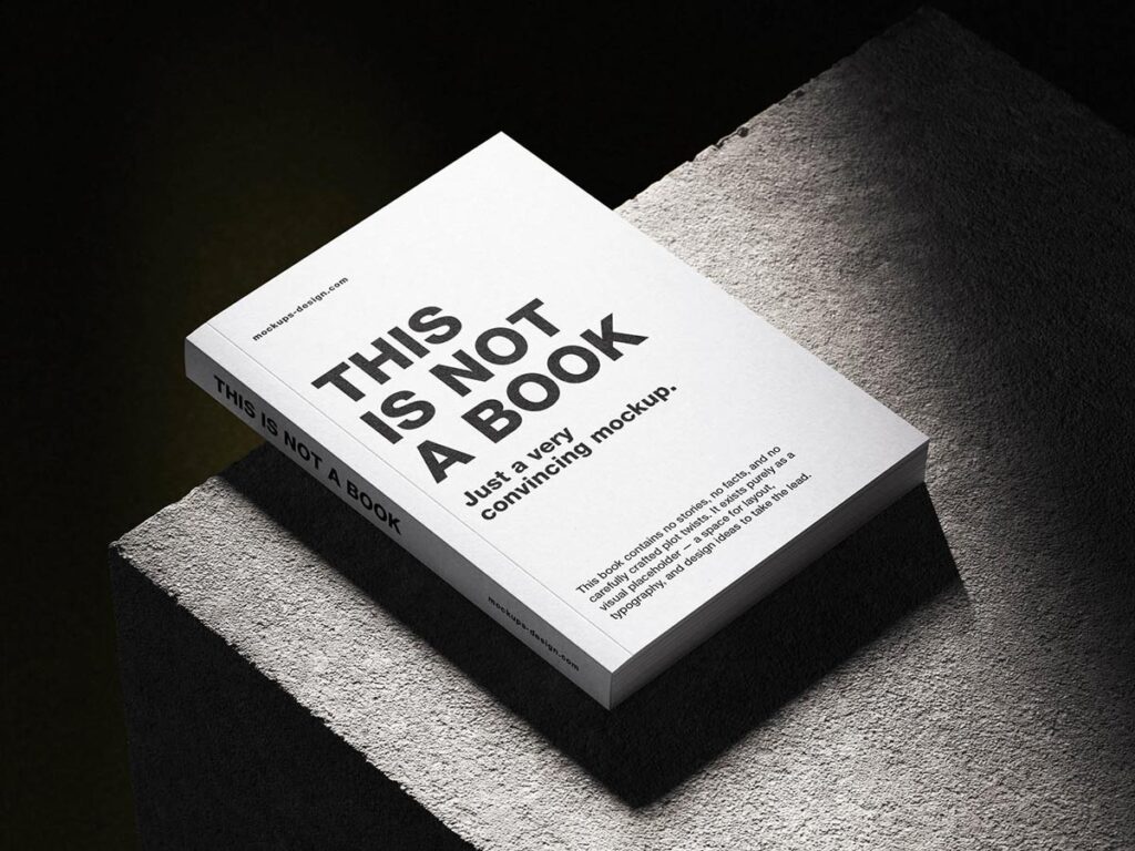 Free Concrete Softcover Book Mockup | Mockuptree