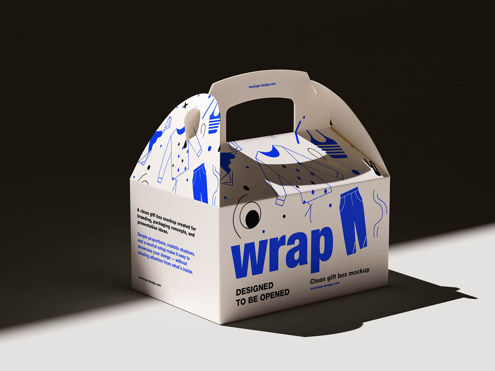 Free Gable Gift Box Mockup Free Gable Gift Box Mockup
