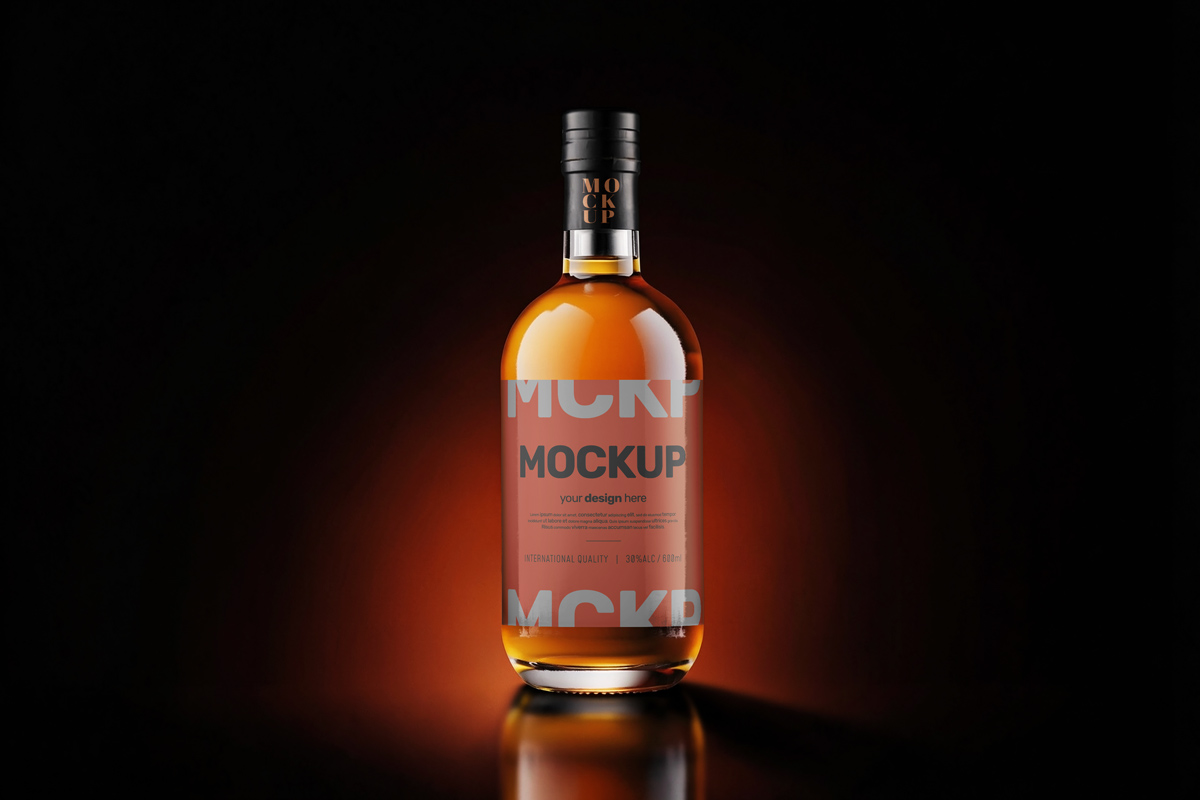Free Whisky Bottle Mockup Free Whisky Bottle Mockup