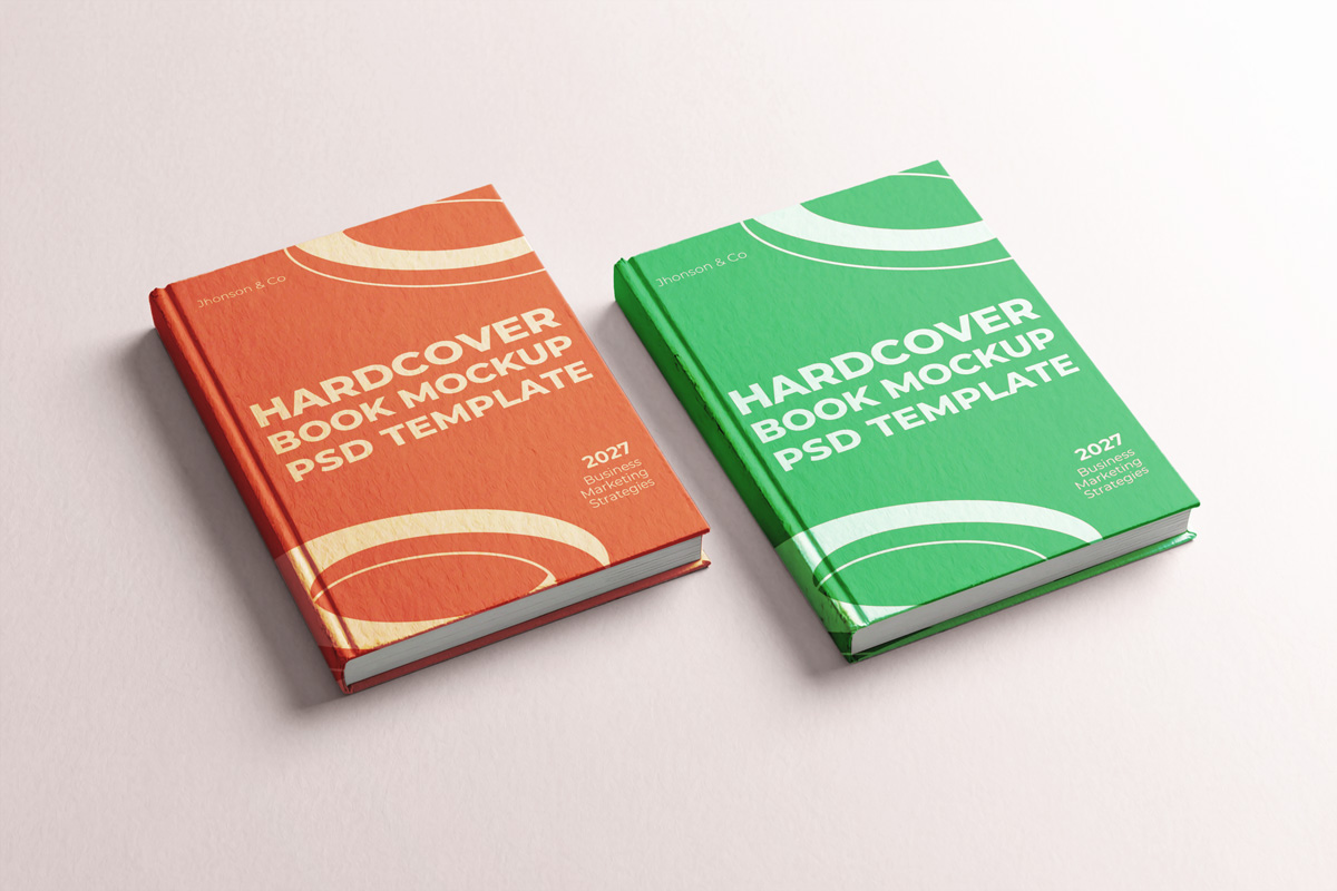 Free Hardcover Book Mockup
