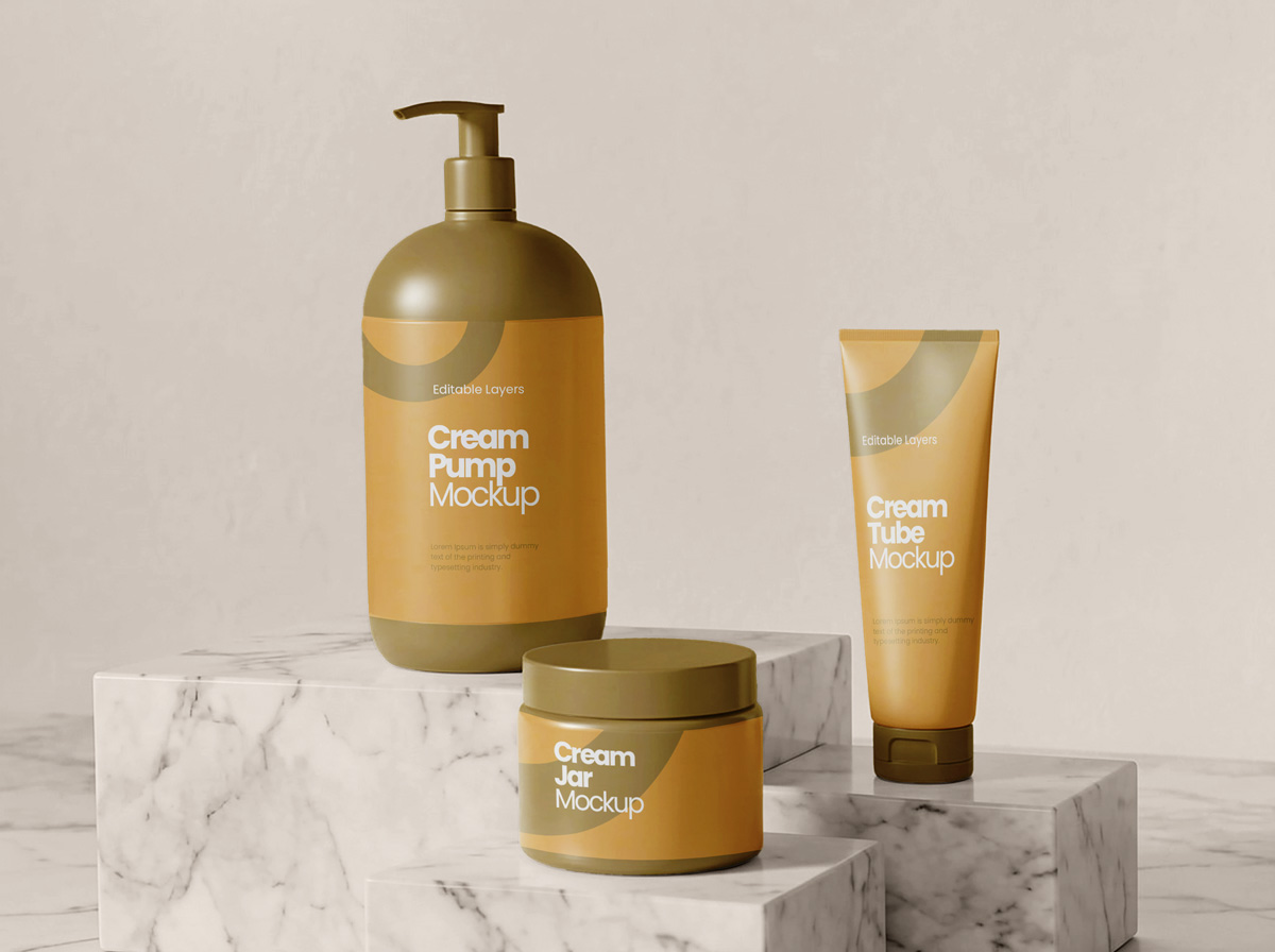 Free Branding Cosmetic Mockups Free Branding Cosmetic Mockups
