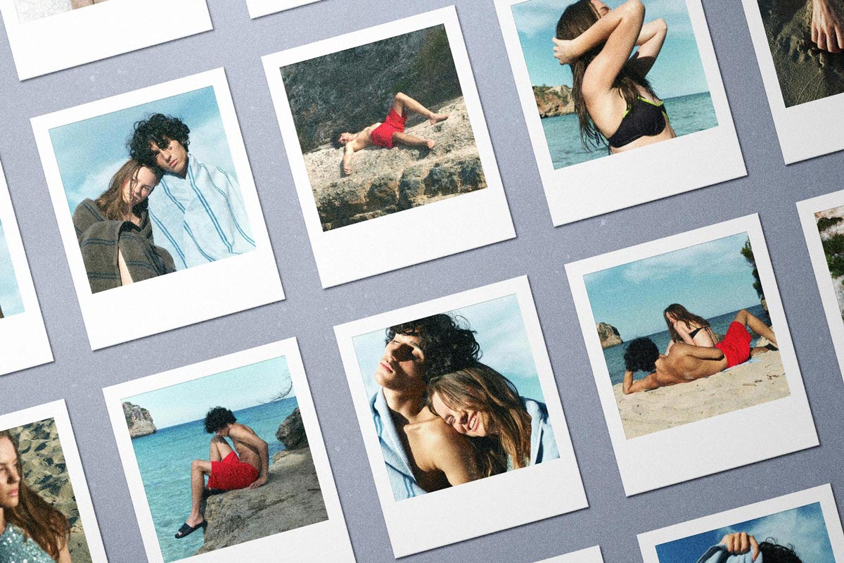 Free Grid Polaroid Mockup
