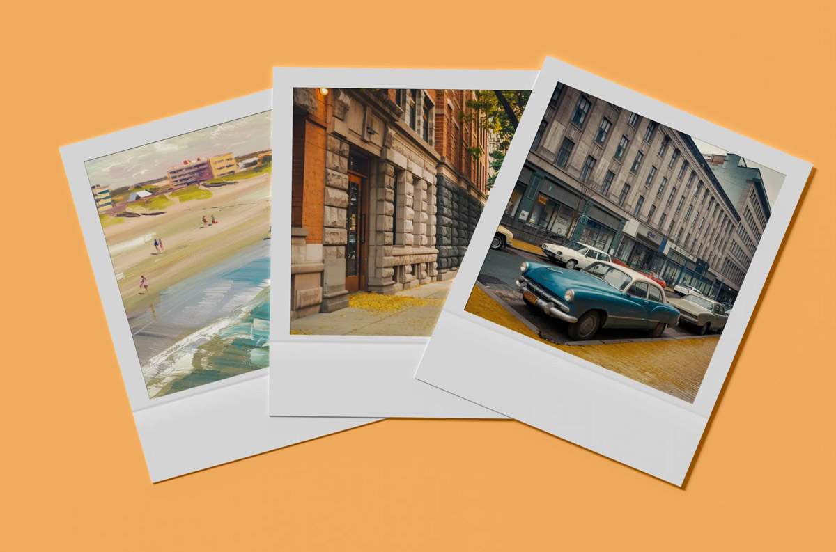 Free Square Polaroid Mockup