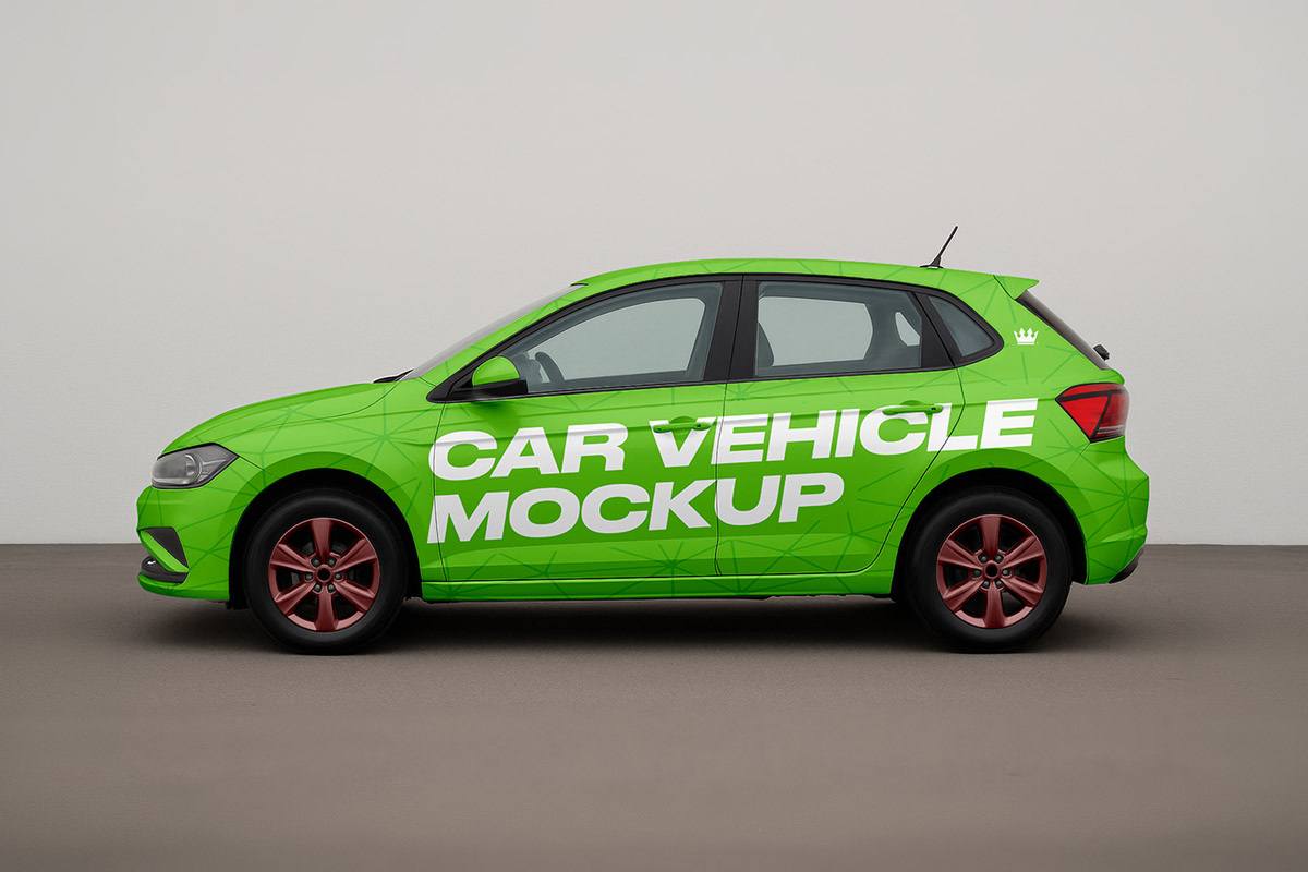 Free Hatchback Car Mockup