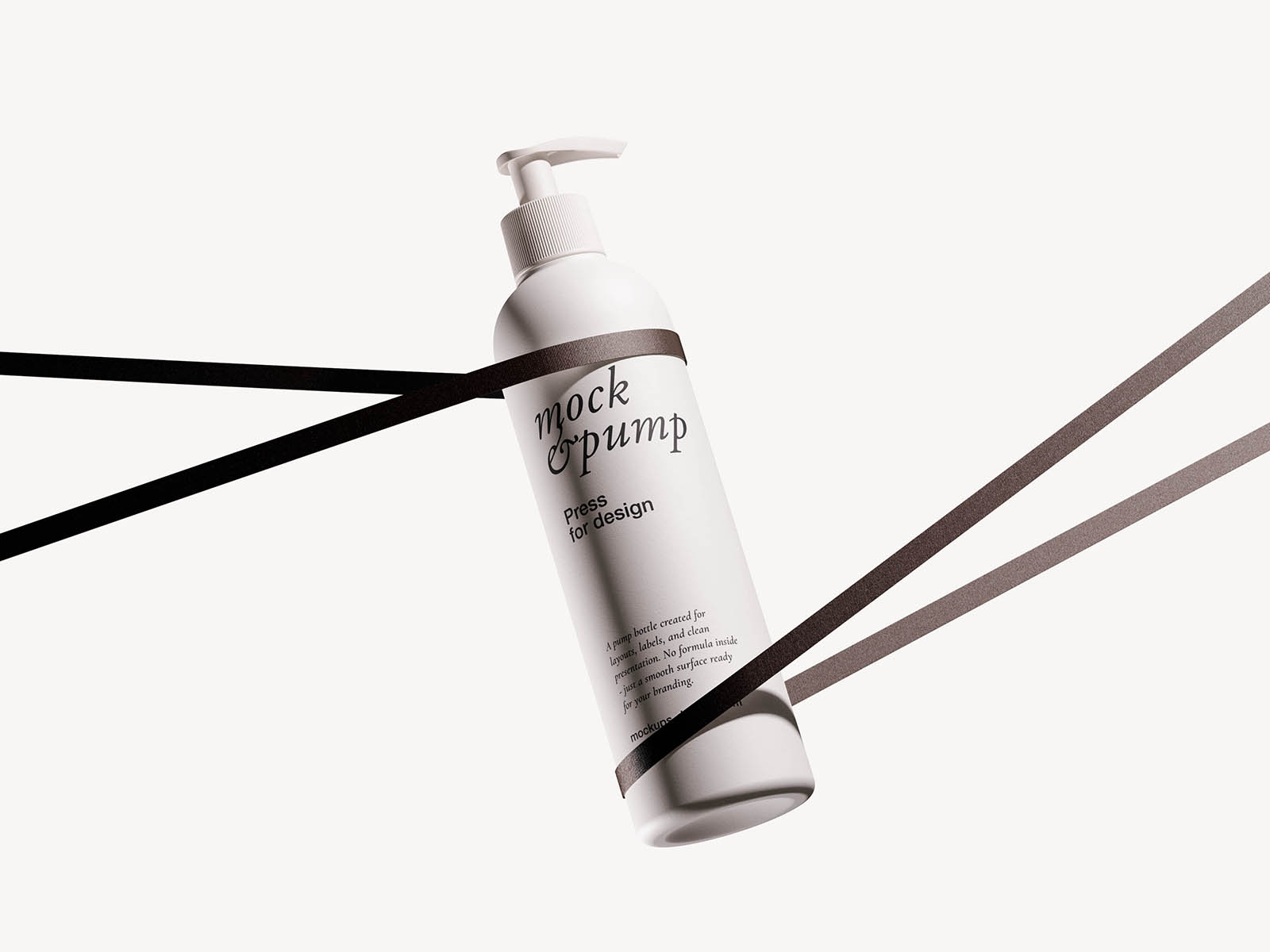 Free Artistic Pump Bottle Mockup