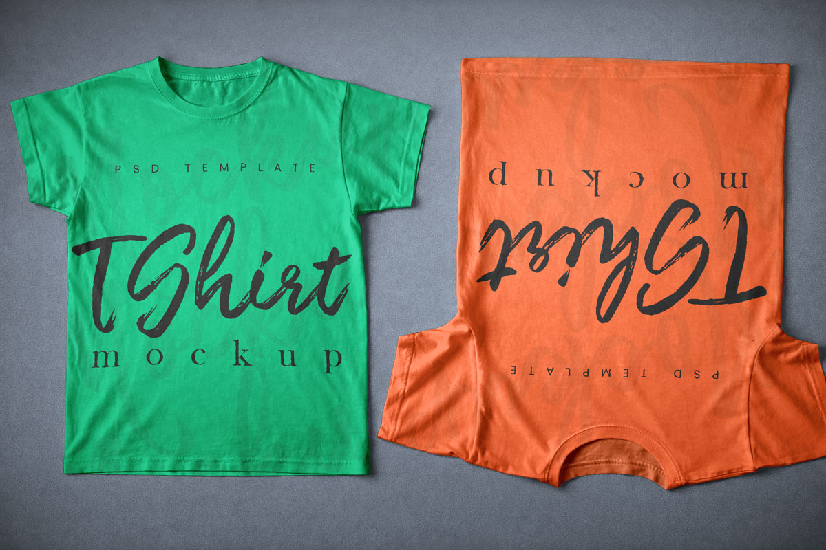 Free Round Neck T-Shirt Mockup